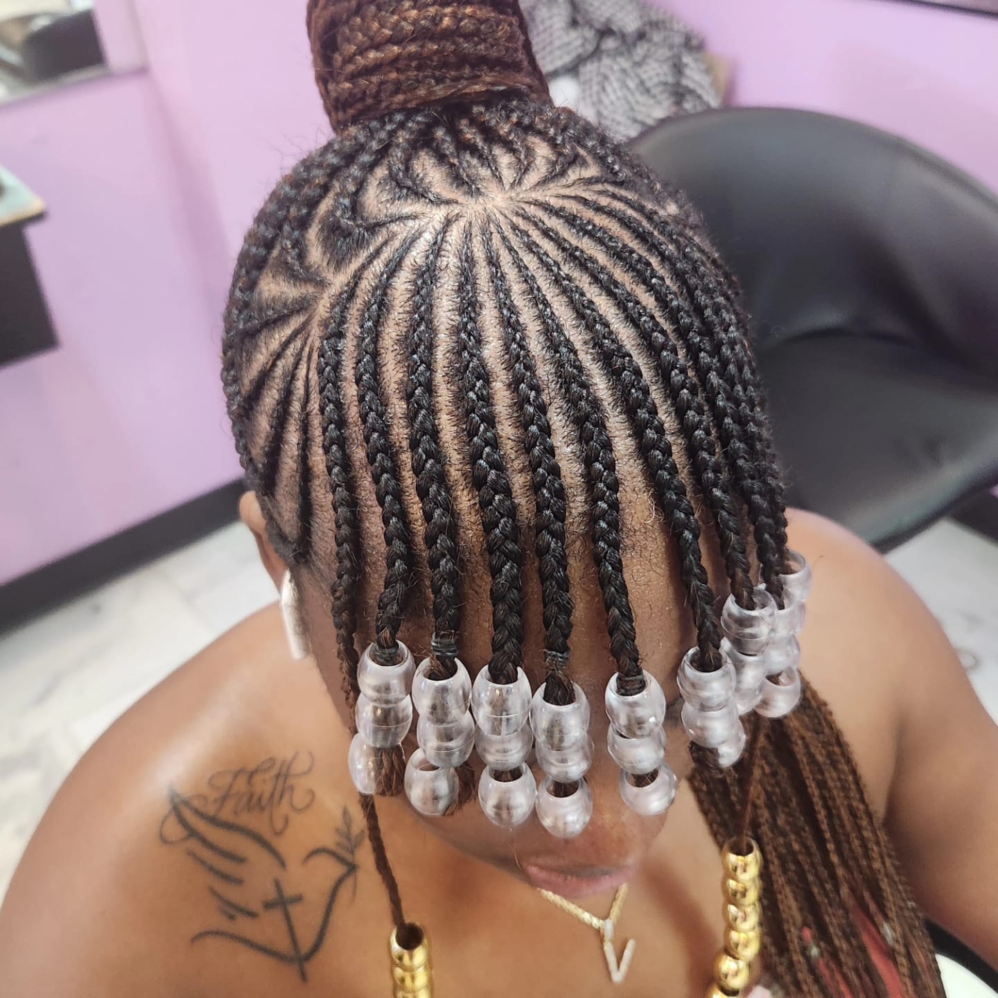 Braided hairstyle client result