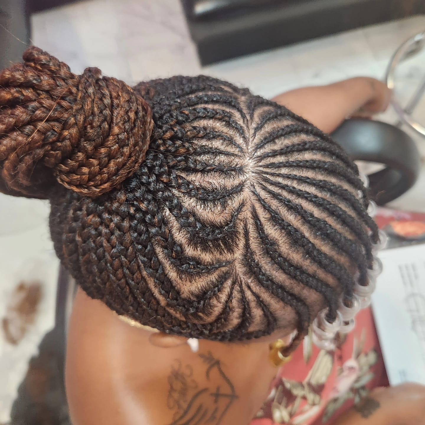 Natural hair styling client result